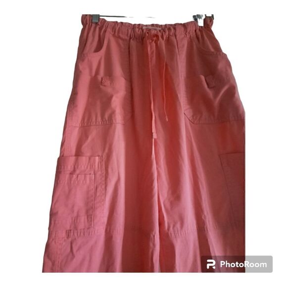BRIGHT Coral Pink EASY STRETCH By Buttersoft Scrub Pant - Picture 3 of 5